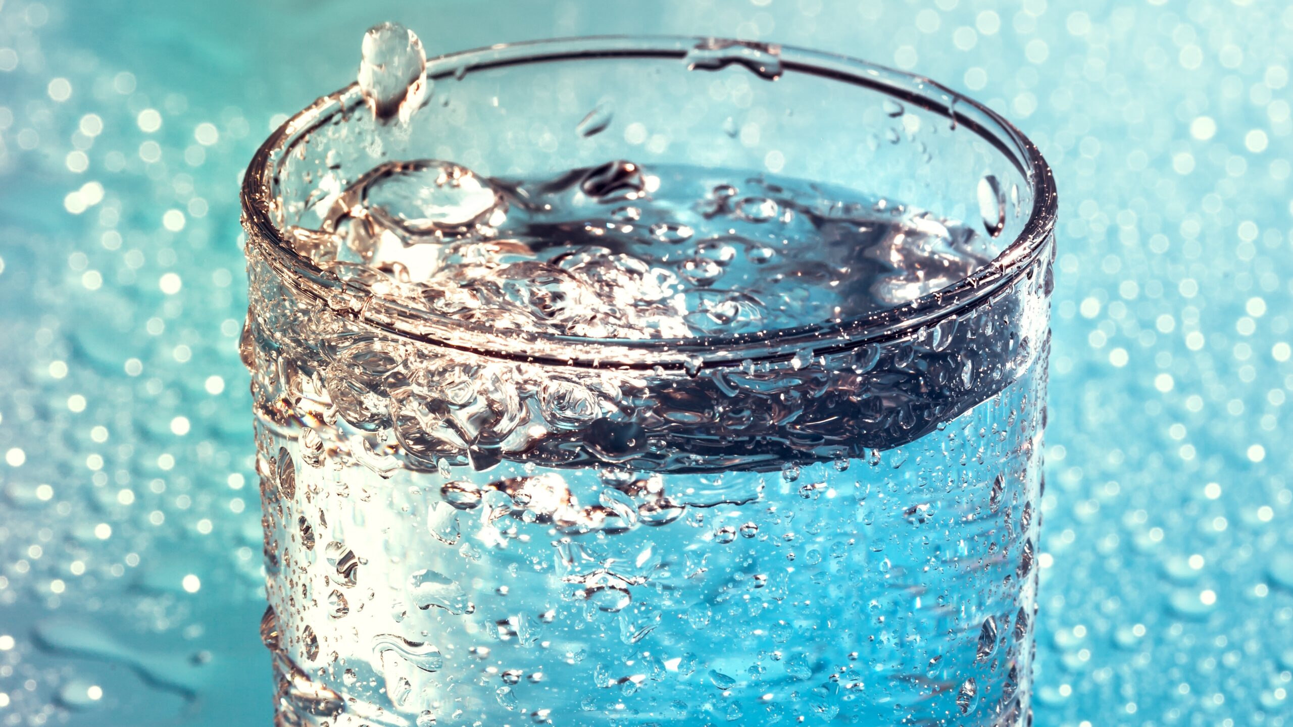 Glass of water. close up. Creative photo.